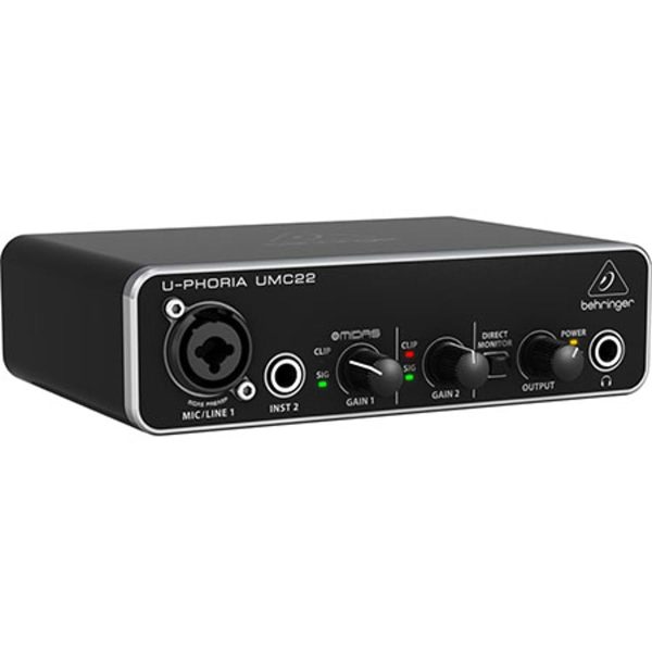 Behringer U-PHORIA UMC22 Audiophile 2x2 USB Audio Interface with MIDAS Mic Preamplifier - Image 2