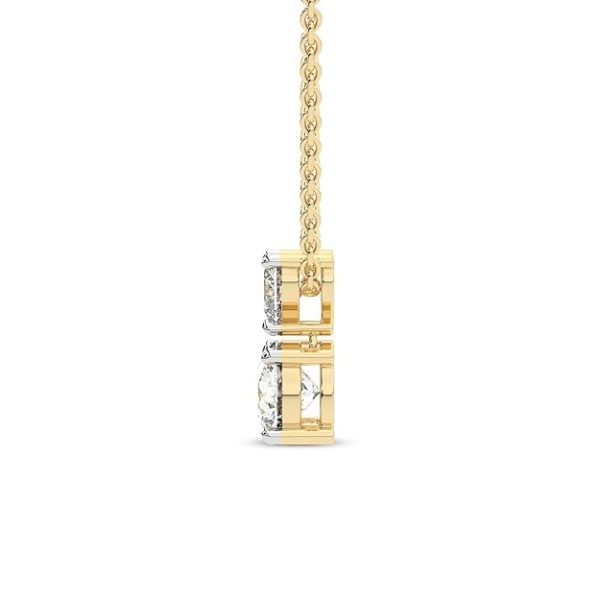 Diamonds Lab Grown Diamond Dangling Pendant Necklace - Image 4