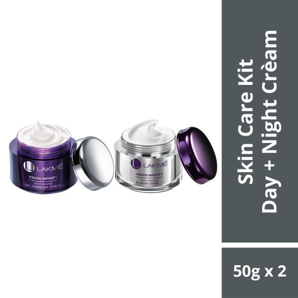 LAKMÉ Youth Infinity Skin Firming Day Cream, 50g and Night Creme, 50g Kit