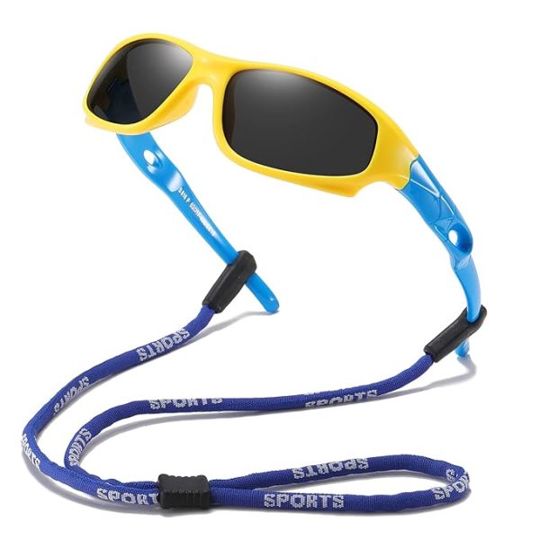 DYLB 3 Pack Flexible Kids Polarized Sunglasses For Boys Girls With Strap, Sport Sunglasses for Children Age 3-10 - Image 2