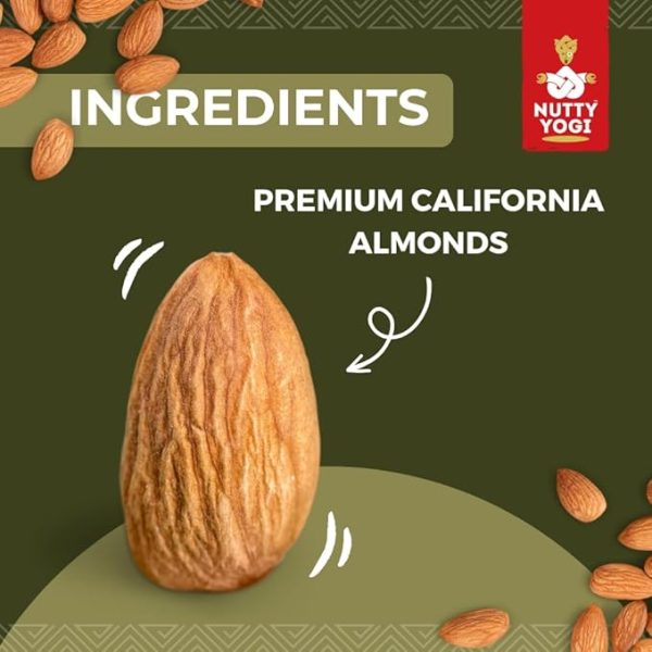 Nutty Yogi Californian Almonds | 100% Natural Premium Californian Almonds Healthy and Tasty Dry Fruits Delicious Snacks (5Kg) - Image 2