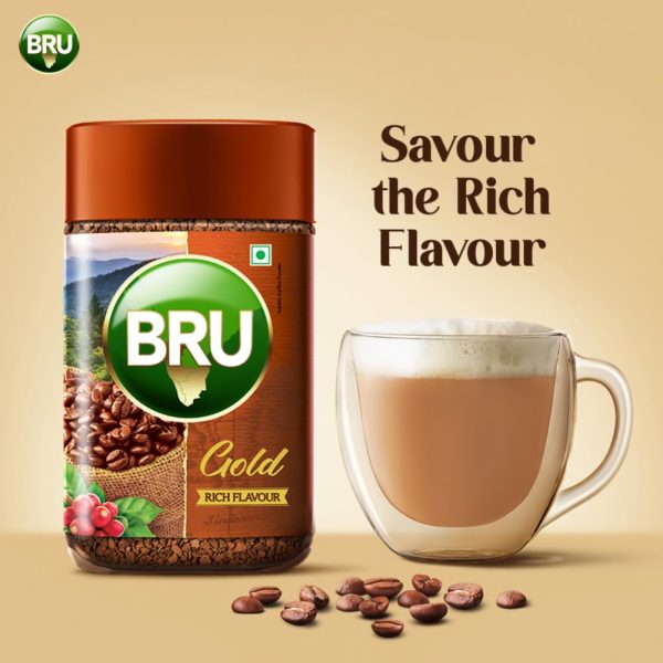 Bru Gold|Premium Freeze Dried Coffee Powder Bottle| Experience Intense Coffee Taste|Aromatic Instant Coffee|100 Gram - Image 2