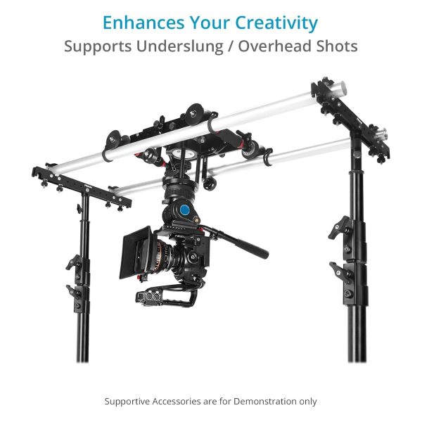 Proaim Fusion Video/Film Camera Dolly Slider with Track Ends. Runs on Tracks & Flat Surfaces. Payload up to 100kg /220lb. (DL-FUSN-01) - Image 2