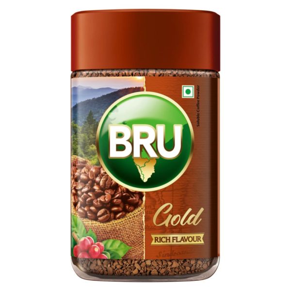 Bru Gold|Premium Freeze Dried Coffee Powder Bottle| Experience Intense Coffee Taste|Aromatic Instant Coffee|100 Gram