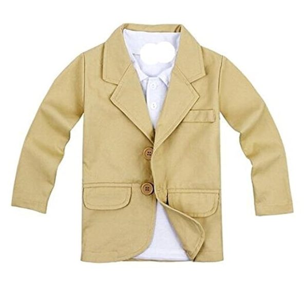 JELEUON Baby Boys Toddler 3 Pcs T-shirt Shirt Jacket Jeans Set Toddler Pants Clothing - Image 2