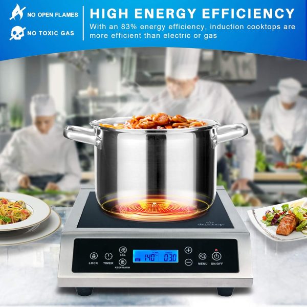 Duxtop Professional Portable Induction Cooktop, Commercial Range Countertop Burner, 1800 Watts Induction Burner with Sensor Touch and LCD Screen, P961LS - Image 3