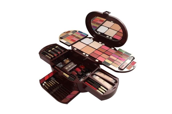 Max Touch Professional All In One Makeup Palette Kit 34 Colors Eyeshadow Palette With, Blusher, Powder Cake, Foundation Cream And Bronzing Highlighter, Mascara And Loose Powder Makeup Kit 2010