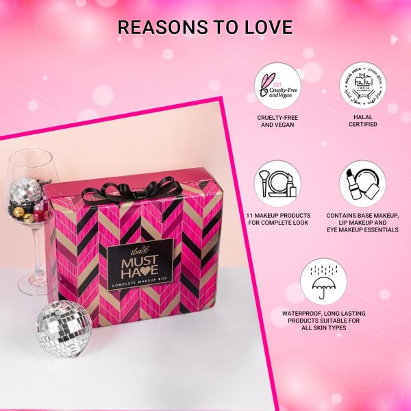 Iba Must Have Complete Makeup Box for Women (Fair) with 11 Essential Products | Waterproof | Bridal Makeup | Full Face Makeup | 100% Vegan & Cruelty Free - Image 3