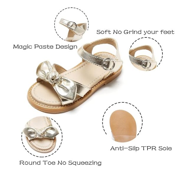 Kiderence Toddler Girls Slides Sandals Kids Sandals Little Girls Baby Girls Shoes - Image 2