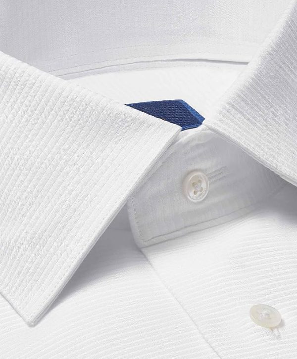 David Donahue Regular Fit Horizontal Rib Formal Shirt - Image 2
