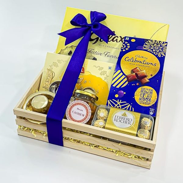 Angroos Diwali Chocolate Gift Box Sweet Surprises with Galaxy Milk Chocolate, Fer-rero Rocher, and More | Diwali Chocolates | Diwali Sweet Box | Diwali gift ideas - Image 2