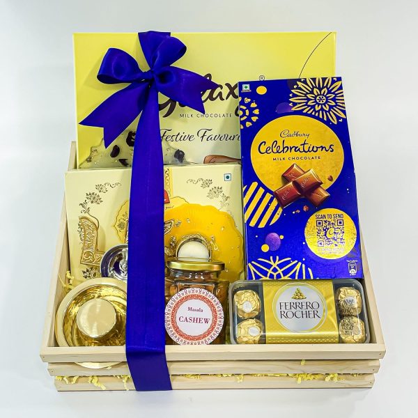 Angroos Diwali Chocolate Gift Box Sweet Surprises with Galaxy Milk Chocolate, Fer-rero Rocher, and More | Diwali Chocolates | Diwali Sweet Box | Diwali gift ideas