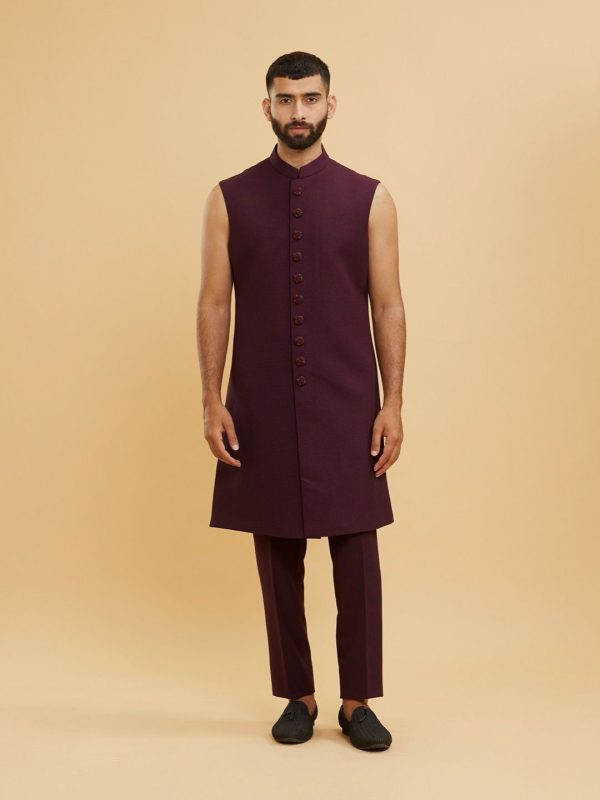 Men Embroidered Sherwani Set - Image 3