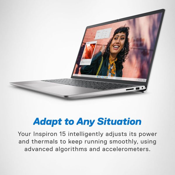 Dell Inspiron 3530 Laptop, 13th Gen Intel Core i5-1334U Processor, 16GB, 512GB SSD, 15.6"(39.62cm) FHD 120Hz 250 nits, Backlit KB, Windows 11 + MSO'24 & 15 Month McAfee, Silver, Thin & Light- 1.62kg - Image 3
